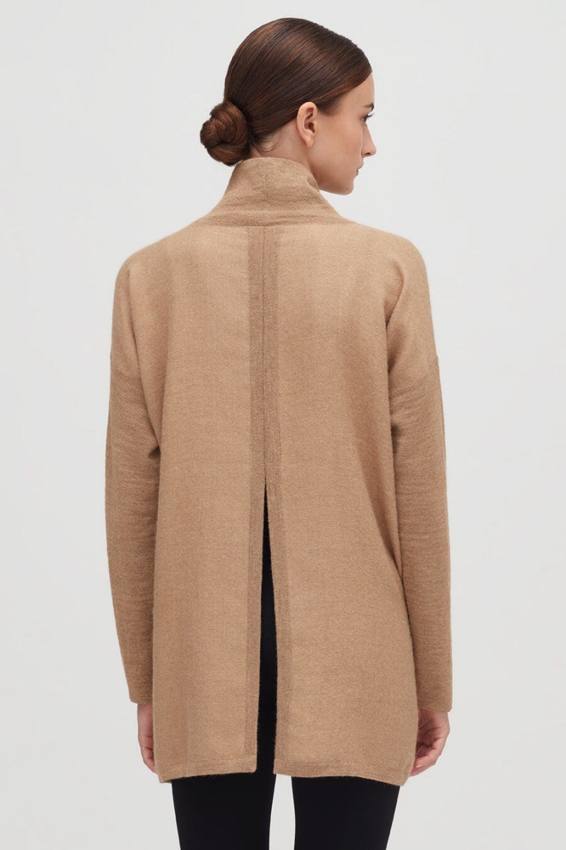 Suéteres Cuyana Alpaca Open-Back Turtleneck Mujer Marrones | WAF1267FC