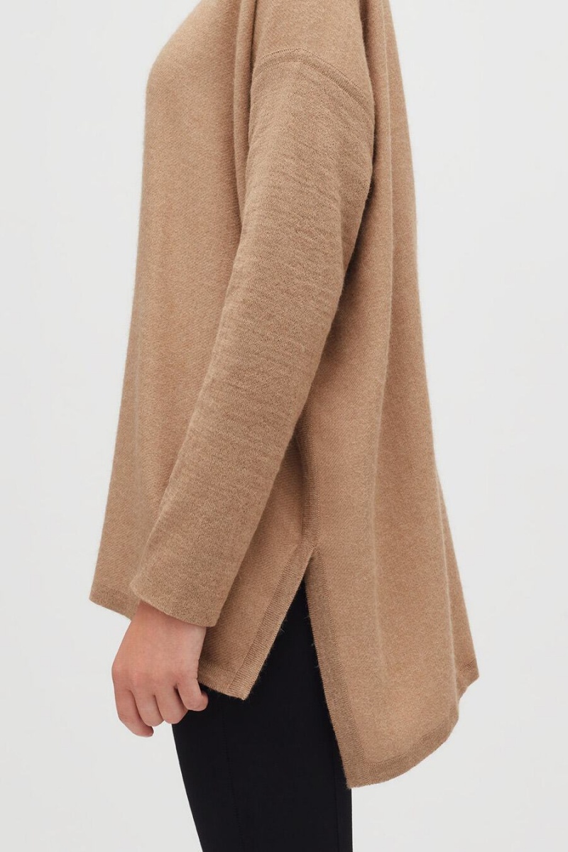 Suéteres Cuyana Alpaca Open-Back Turtleneck Mujer Marrones | WAF1267FC