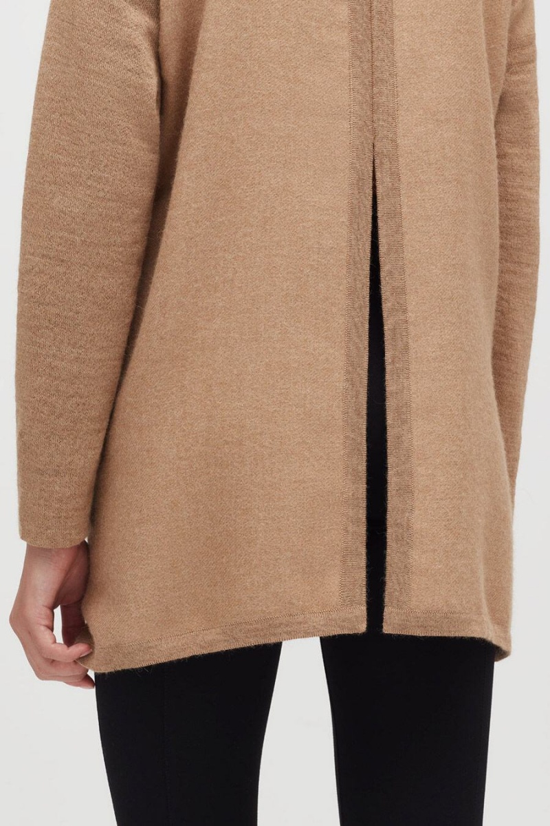 Suéteres Cuyana Alpaca Open-Back Turtleneck Mujer Marrones | WAF1267FC