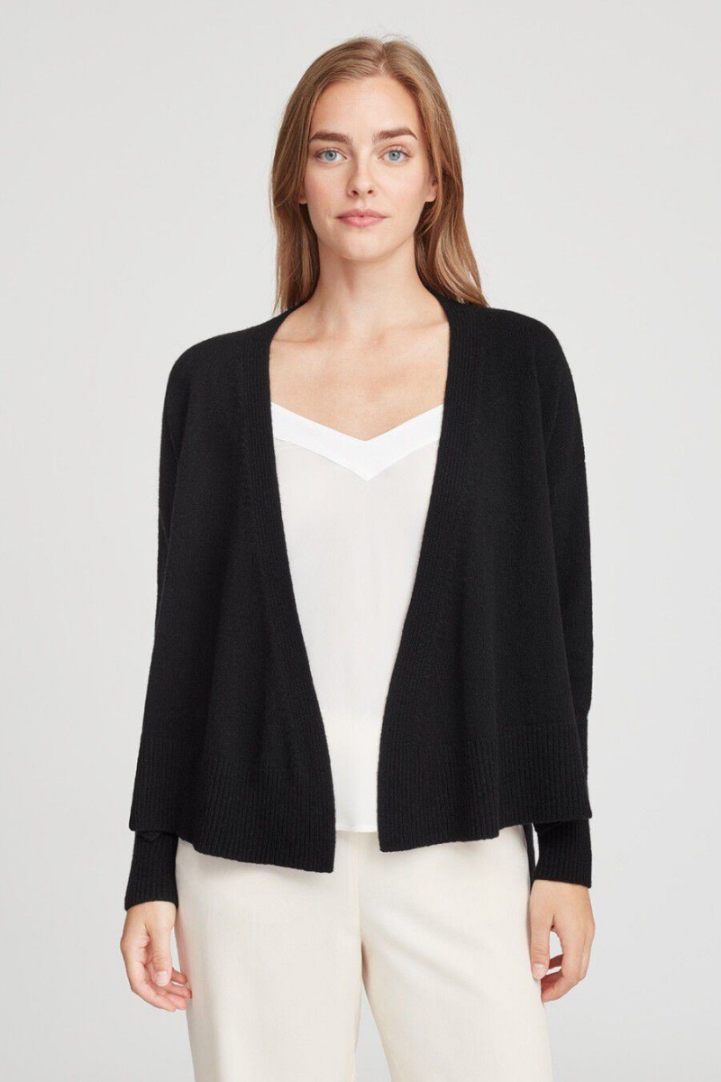 Suéteres Cuyana Cashmere Soft Wrap Mujer Negras | ONF3112QK