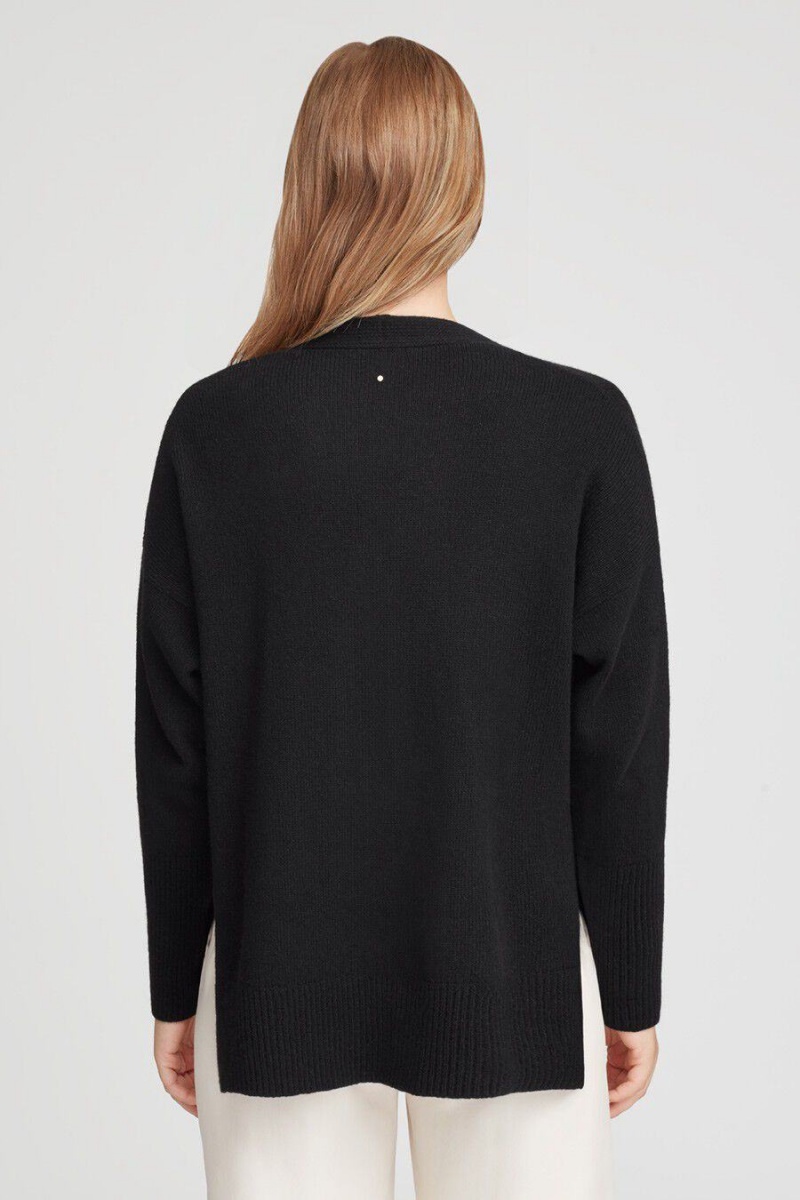 Suéteres Cuyana Cashmere Soft Wrap Mujer Negras | ONF3112QK