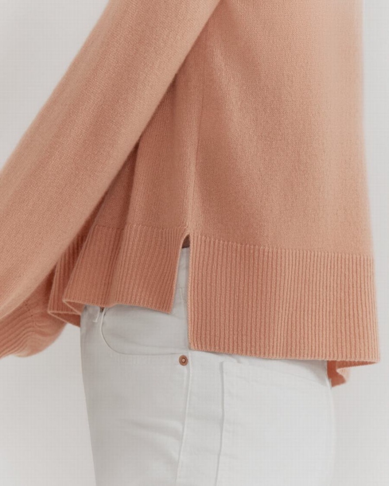 Suéteres Cuyana Single Origin Cashmere Cropped Mujer Beige | QIB2071QO
