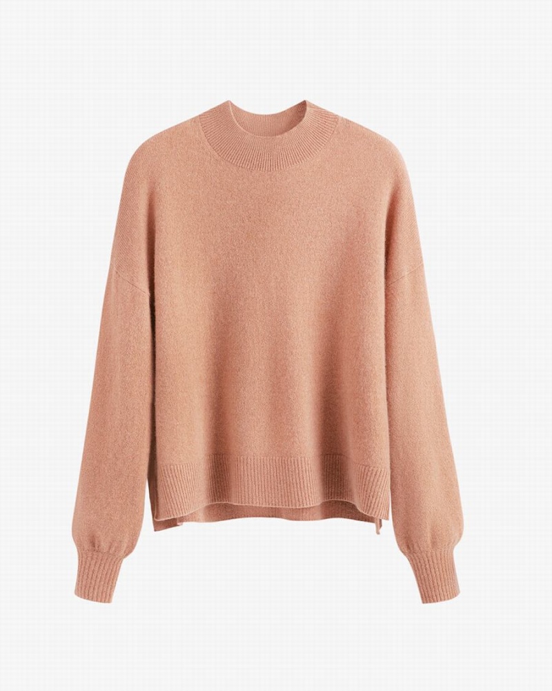 Suéteres Cuyana Single Origin Cashmere Cropped Mujer Beige | QIB2071QO