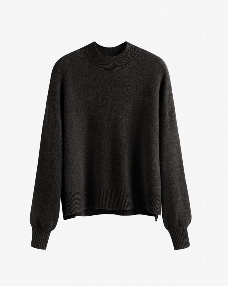 Suéteres Cuyana Single Origin Cashmere Cropped Mujer Negras | VVX5631DG