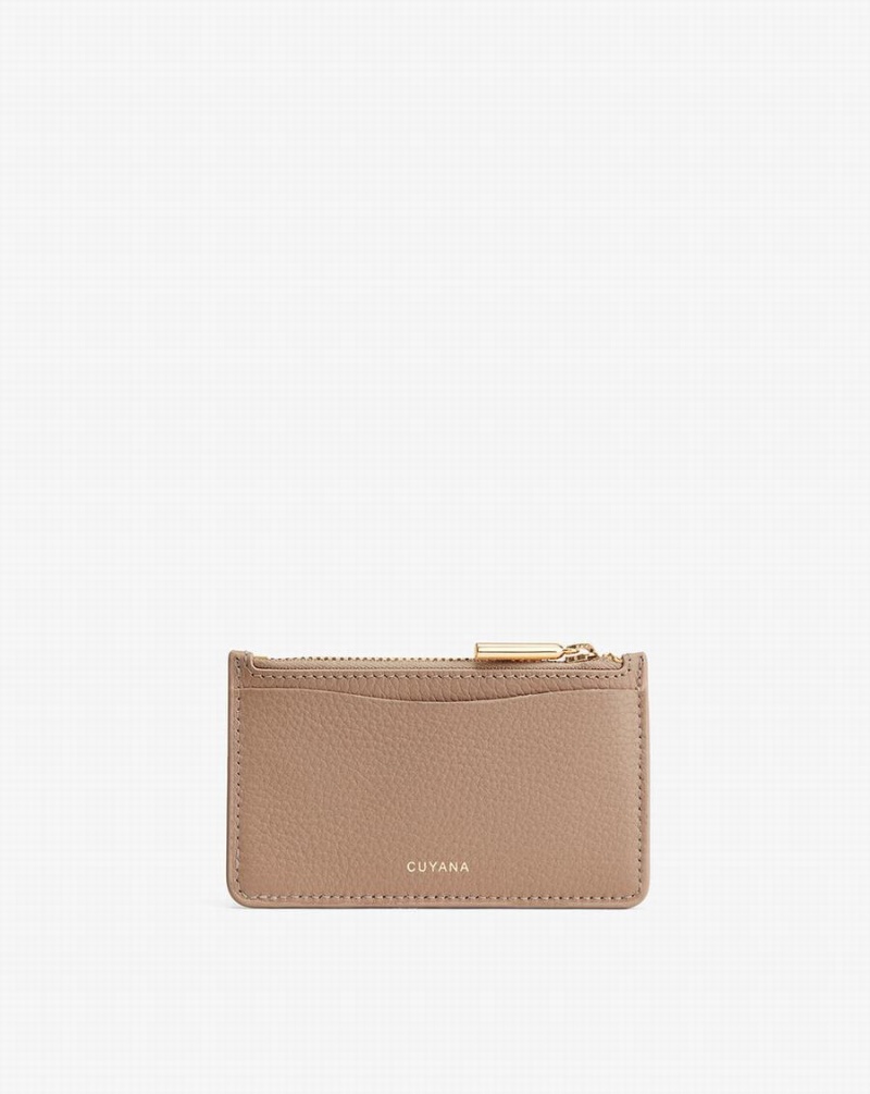 Tarjeteros Cuyana Zip Mujer Kaki | SSH9648LB