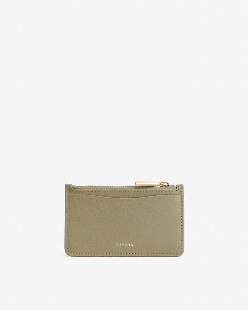 Tarjeteros Cuyana Zip Mujer Verde | AMK1072IJ