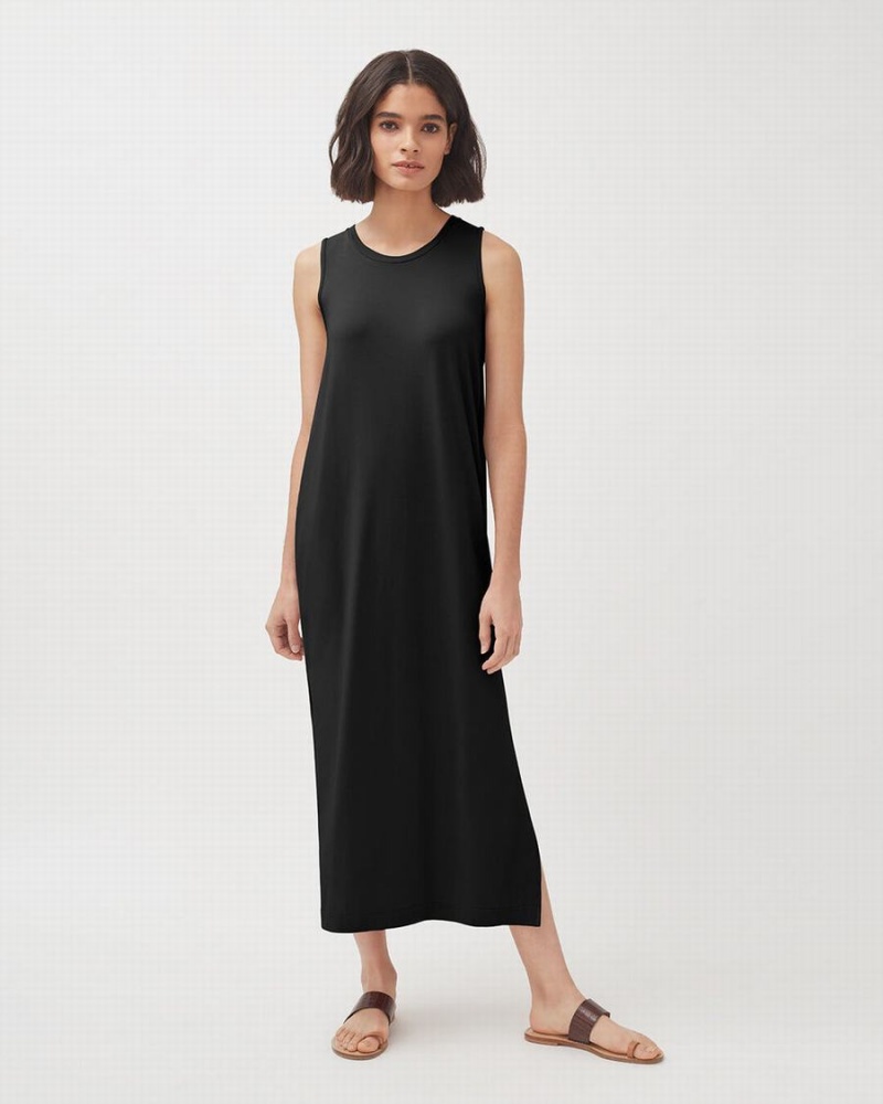 Vestido Cuyana Drape-Back Mujer Negras | DLA4879MX