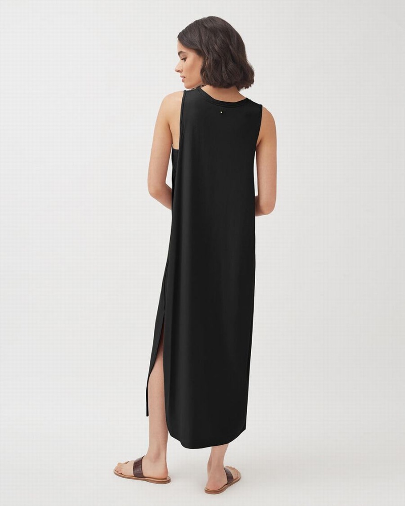 Vestido Cuyana Drape-Back Mujer Negras | DLA4879MX