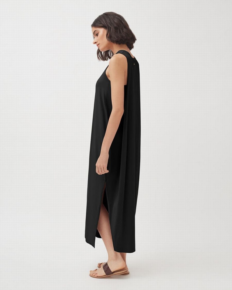 Vestido Cuyana Drape-Back Mujer Negras | DLA4879MX