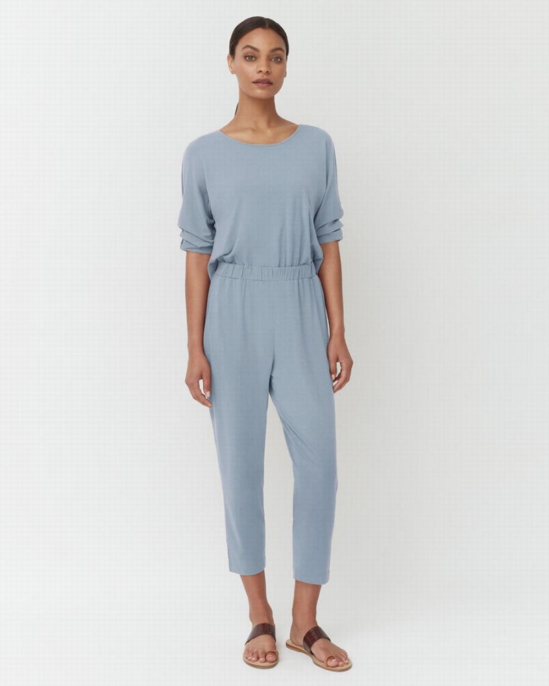Vestido Cuyana Open-Back Mujer Azules | QPS6256LT
