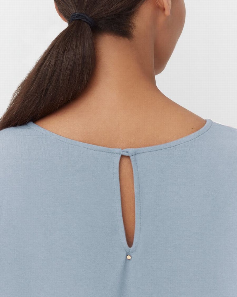 Vestido Cuyana Open-Back Mujer Azules | QPS6256LT