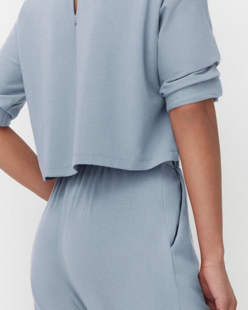 Vestido Cuyana Open-Back Mujer Azules | QPS6256LT
