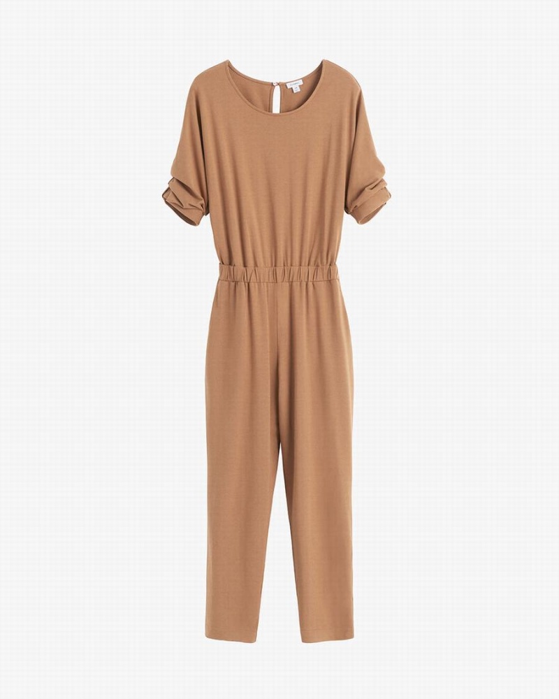 Vestido Cuyana Open-Back Mujer Marrones | YCE955RJ