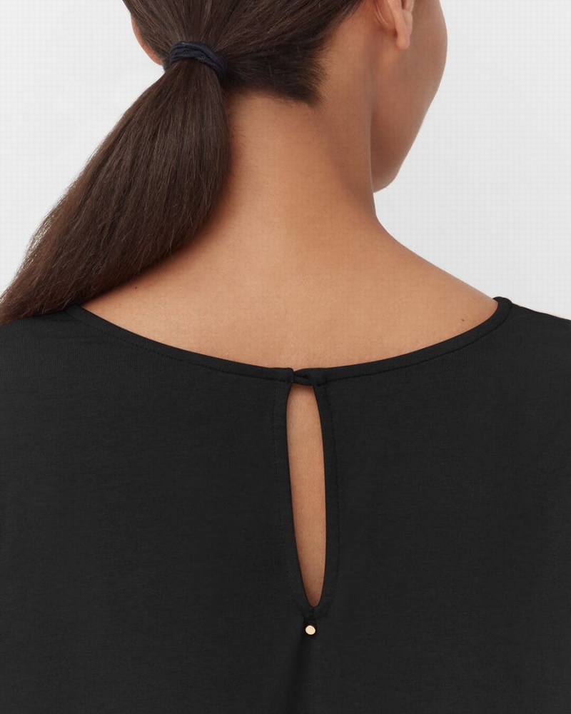Vestido Cuyana Open-Back Mujer Negras | PXK1312FH