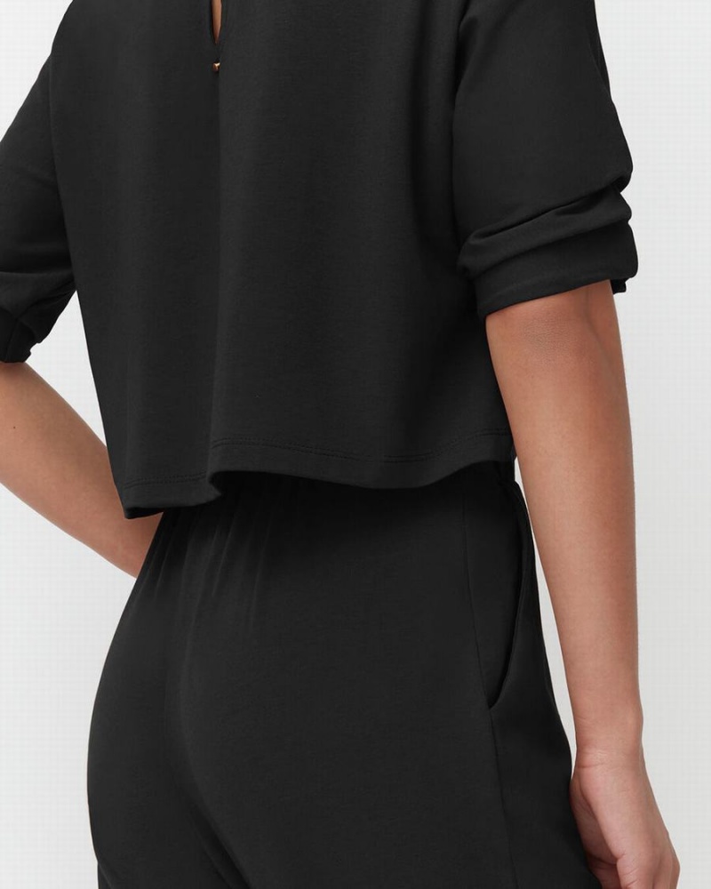 Vestido Cuyana Open-Back Mujer Negras | PXK1312FH