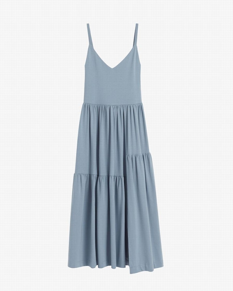 Vestido Cuyana Tiered Mujer Azules | SWN3348VP
